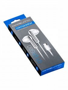 Наушники проводные гарнитура Type-C с микрофоном Орбита OT-ERG60 Белые